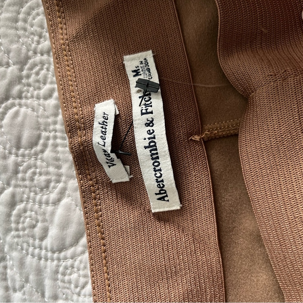 Abercrombie & Fitch Brown/ Tan Vegan leather pants